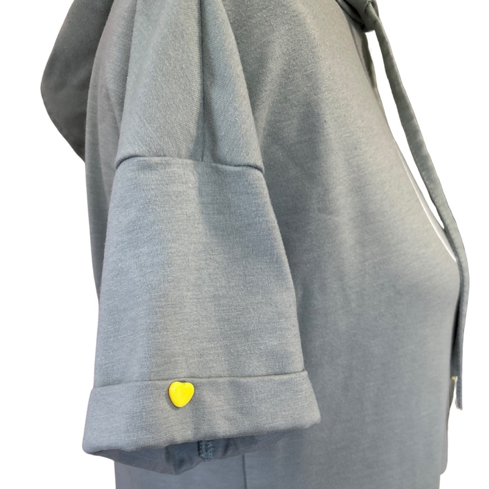 Upcycled by Me:  Good Vibes Hoodie Dress with Yellow Tulle Maxi Skirt - Picture 3 of 5